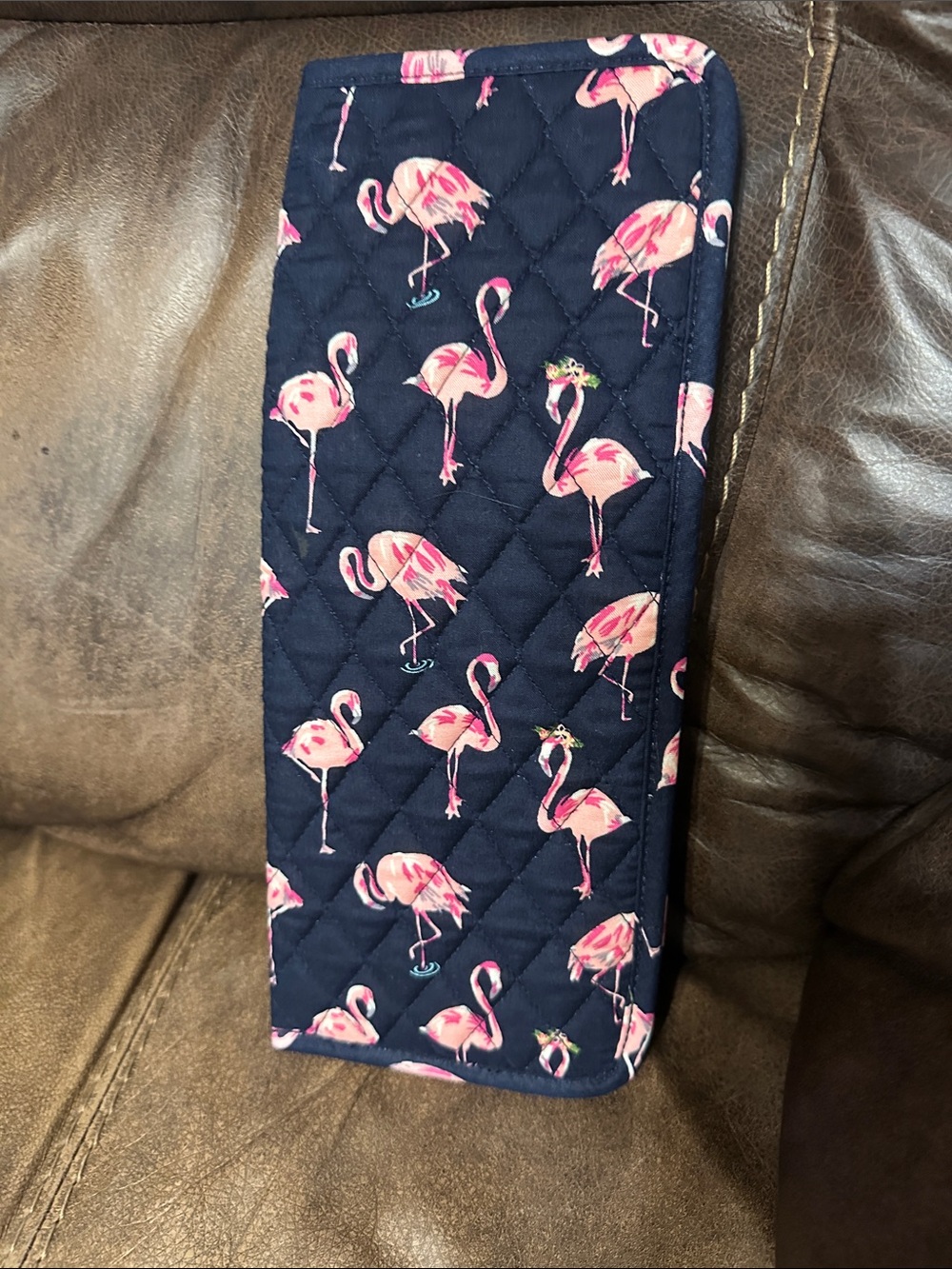 Vera Bradley flat iron protector with Pink Flamingo Print